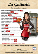 Carte et menu de rôtisserie la galinette à Ledenon — Menu