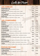 Menu Chez steph - Les simples, composées et pizzas du chef