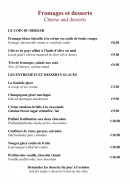 Menu L'Oustau Camarguais - Fromage et desserts