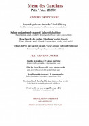 Menu L'Oustau Camarguais - Menu des Gardians