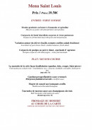 Menu L'Oustau Camarguais - Menu Saint-Louis