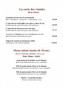 Menu L'Oustau Camarguais - La carte des viandes