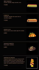 Menu La Fabrique à Sushi - Les signatures suite