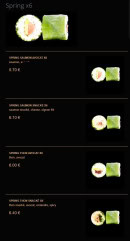 Menu La Fabrique à Sushi - Spring