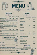 Menu La Graulenne - Les bières, vins et softs,...