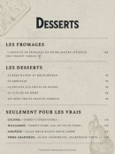 Carte et menu de Le Bistrot des Pêcheurs à Aigues Mortes — Les desserts