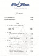 Carte et menu de Ni vu ni connu à Aigues Mortes — Les champagnes et vins