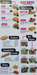 Menu Gel'Arte - Les burgers, sandwichs et paninis,...