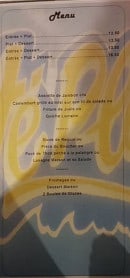 Menu Le Côté Plage - Les menus
