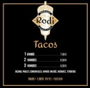 Menu Le restaurant Rodi - Les tacos