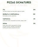 Menu Mona - Les pizzas signatures