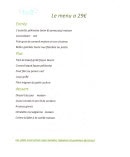 Menu Le Grand Jardin - Le menu à 29€