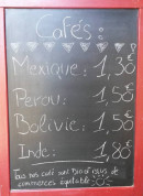 Menu Esta Minet - La cafés