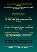 Menu L' Arte del Gusto - Les burgers