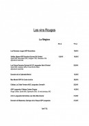 Menu Le Patio By Lou Caléou - Les vins rouges