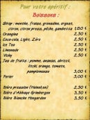 Menu Aime Restauration - Les boissons