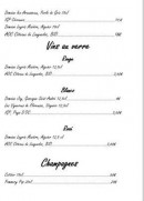 Menu L'Essentiel - Vins suite et champagnes