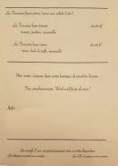 Carte et menu de Le clos des Gourmandises à Vezenobres — Les foccacias