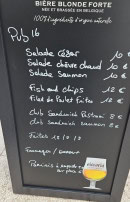 Menu Pub 16 - L'ardoise
