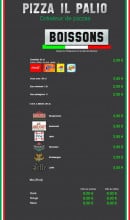 Menu Pizza Il Palio - Boissons