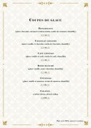 Menu La renaissance - Coupes de glaces 