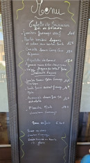 Menu La bohème - Exemple de menu