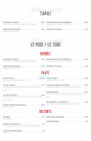 Menu Le Cartel - Tapas, entrées, plats et menus