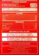 Menu Pizza Nico - 3 pizzas desserts, glaces, boissons