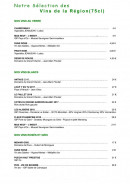 Carte et menu de Hôtel O'Banel à Gallargues le Montueux — Les vins au verre, vins blancs et rosés