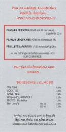 Carte et menu de La Saint Quentinoise à Saint Quentin la Poterie — Boissons et autres informations