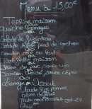 Carte et menu de Auberge du Bonheur à Saint-Sauveur-Camprieu — Le menu à 15€