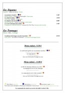 Menu le cours - les légumes et fromages,...