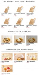 Menu Tacos Avenue - Les menus tacos suite et tacos gratinés