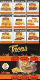 Menu 0Atlas Kebab - Les tacos et assiettes