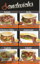 Menu 0Atlas Kebab - Les sandwichs