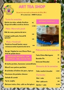 Carte et menu de ART TEA SHOP à Toulouse — Exemple de menu de la semaine