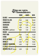 Menu Barnabé - Les vins au verre et assembleurs