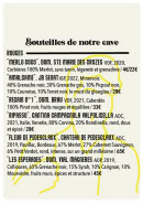 Menu Barnabé - Les vins rouge