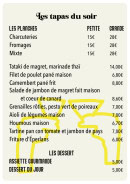 Menu Barnabé - Les tapas du soir