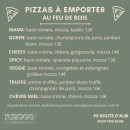 Menu Becco - Les pizzas