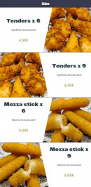 Menu Burger'N'co - Les tenders et mozza stick