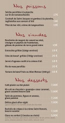 Menu Chapitre Suivant - Poissons, viandes et desserts