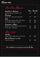 Menu Chez Joseph - Les vins blancs et rosés