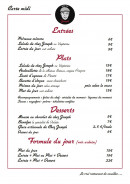 Menu Chez Joseph - Les entrées, plats .....