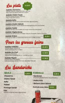 Menu El Dayaa - Les plats, grosses faims et sandwichs