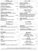 Menu L'Orso Italiano - La carte