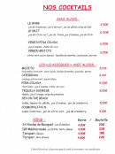 Menu La cuisine de Montaudran - Cocktails