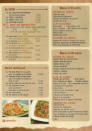 Menu La vallée du Mekong - Menus, riz, nouilles,...