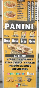 Menu Le Boss - Les paninis