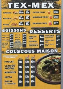 Menu Le Boss - Les tex mex, desserts et boissons,...